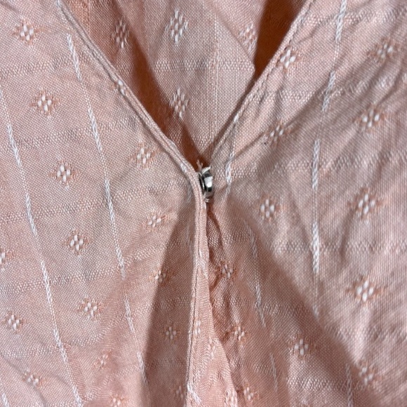 Madewell Light Pink Peach Crossover Peplum Top - Picture 5 of 6
